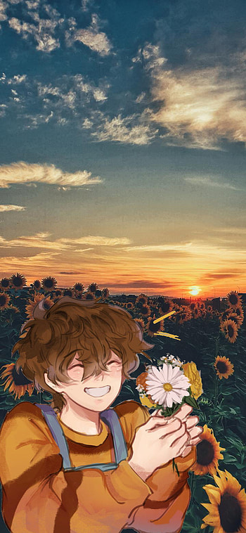 Art isnt mine, tubbo, sunflower HD phone wallpaper