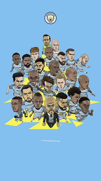 Artwork, Manchester City FC HD phone wallpaper