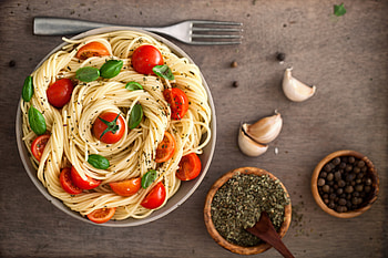 Spaghetti, pasta, graph, food HD wallpaper