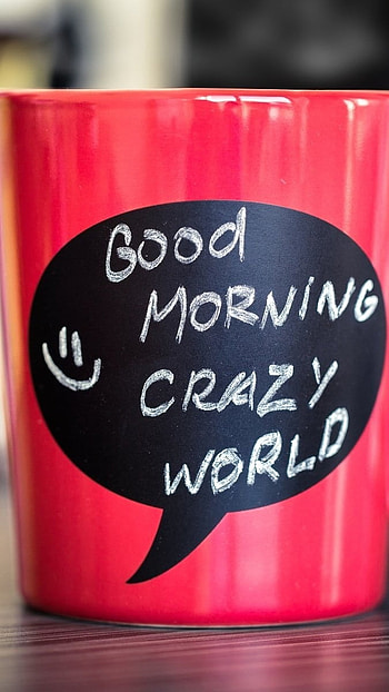 Good Morning, Red Mug HD phone wallpaper