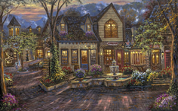 Painting, abstract, art, house, painting art HD wallpaper