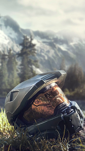 Halo, Helmet, Background HD phone wallpaper