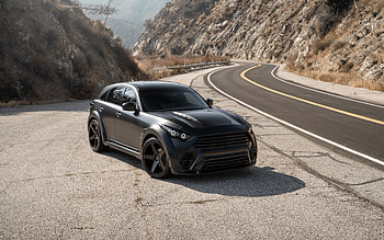 Infiniti QX70, , Renegade, matt black QX70, tuning QX70, matt black SUV, Japanese cars, Infiniti HD wallpaper