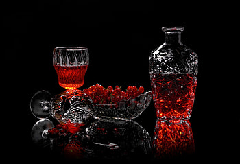 Berries, Vase, Glasses, Drink HD wallpaper