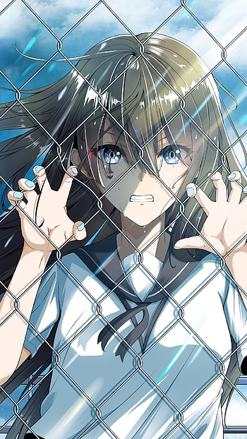 Fencebound: Blue-Eyed Anime Girl , Anime, girl, anime girl HD phone wallpaper