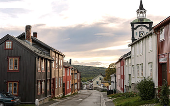 Roros, Norway, street, old, Norway, houses HD wallpaper