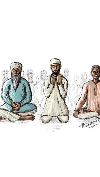 Hindu Muslim, Emotional Painting HD phone wallpaper