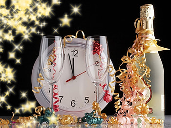 Holidays, New Year, Clock HD wallpaper