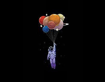 Astronaut, exploration, flight, planets HD wallpaper