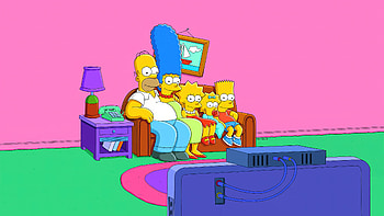 Simpsons Family - Cartoon Living Room Scene, TV Show, The Simpsons HD wallpaper