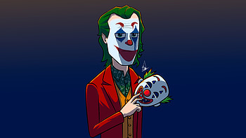 The Joker Mask Out , joker, supervillain, superheroes, artist, artwork, digital-art, minimalism, minimalist, deviantart HD wallpaper