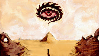 All seying eye., Egypt, Desert, Illuminati, Drawn, Eye, Pilgrim HD wallpaper