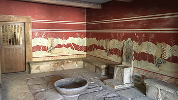 Knossos Palace, Majestic throne room, Ancient royalty, Archaeological gem HD wallpaper