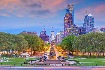 Philadelphia Skyline, Stadtbild der Innenstadt, Pennsylvania HD wallpaper