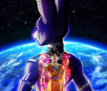 Dragon Ball Super: Goku vs Beerus — Quad Cosmic Showdown, Anime, Dragon Ball, Goku, Beerus (Dragon Ball) HD wallpaper