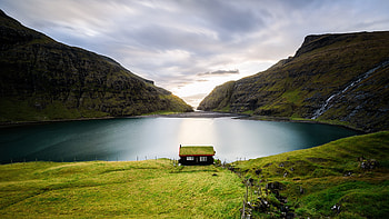 Faroe Islands, Saksun village, Streymoy island, backiee HD wallpaper