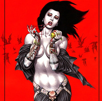 LilRed, vampires, dark, linsner HD wallpaper