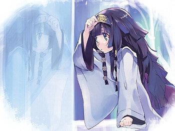 Anime, Reflection, Girl, Brunette, Interest HD wallpaper