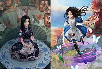 Alice madness returns, game, knife, alice, dress HD wallpaper