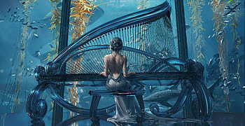 Princess Paino Playing , piano, artist, artwork, digital-art, artstation, fantasy HD wallpaper