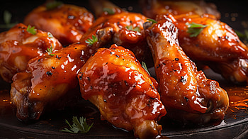 Succulent Glazed Chicken Wings, Chicken Wings, food, chicken HD wallpaper