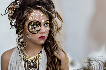 Brasil carnival, jewel, moon, face, luna, girl, woman, vicente concha HD wallpaper