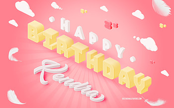 Happy Birtay Kendra, 3d Art, Birtay 3d Background, Kendra, Pink Background, Happy Kendra birtay, 3d Letters, Kendra Birtay, Creative Birtay Background HD wallpaper