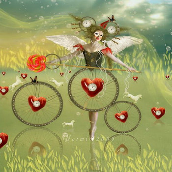 Valentine, angel, heart, love HD wallpaper