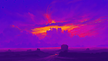 Firery Twilight , twilight, artist, artwork, digital-art, deviantart HD wallpaper