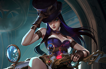 Caitlyn, League of Legends, online game HD wallpaper