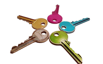 Colorful keys, colorful, keys, lock, new HD wallpaper