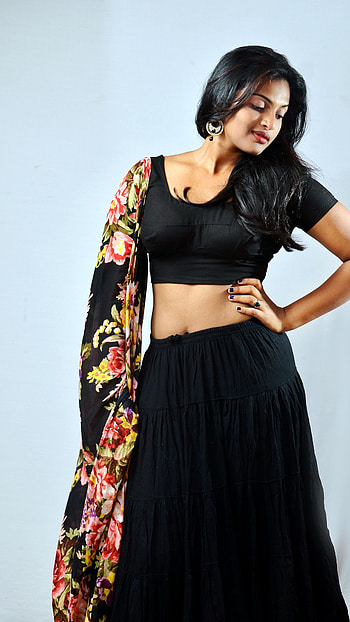 Meenakshi, mallu actress, navel show HD phone wallpaper