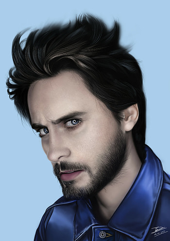 Jared Leto, Hyperrealism painting, Surajit Dhar, Artwork HD phone wallpaper