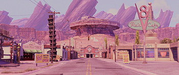 Empty Radiator Springs, Disney, Pixar, movie, Cars (Pixar) HD wallpaper