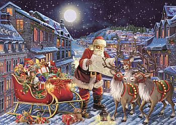 Wich Way do I have to go, way, night, moon, santa HD wallpaper