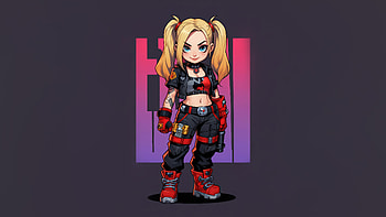 Harley Quinn Lone, harley-quinn, superheroes, artwork, art, digital-art, ai, deviantart HD wallpaper