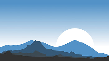 Where The Moon Meets The Mountains, moon, mountains, artist, artwork, art, digital-art, deviantart HD wallpaper