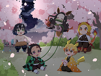Demon Slayer Ultra : Cherry Blossom Playtime, Anime, Demon Slayer: Kimetsu no Yaiba HD wallpaper