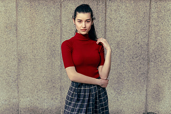 Brunette Girl Skirt , brunette, girls, model HD wallpaper