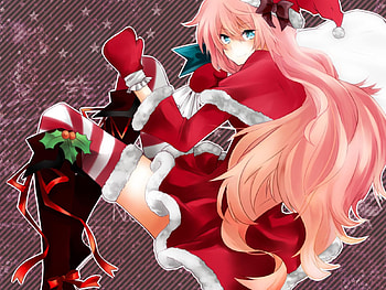 Santa Luka, winter, awesome, nice, snow, aqua eyes, santa, sexy, white, merry christmas, hot, girl, singer, aqua, pink hair, anime girl, presents, anime, pretty, green, megurine, virtual, stockings, blue, luka, song, cute, vocaloid, beauty, snowflakes, music, vocaloids, thighhighs, megurine luka, program, mistletoe, bag, santa claus, beautiful, diva, pink, red, christmas, cool, idol HD wallpaper