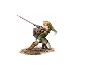 Never Give Up, shield, sword, valiant, link, hero, zelda, game, friend, warrior HD wallpaper