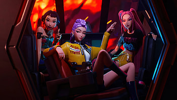 Neon K-Pop Demon Hunters —, KPop Demon Hunters HD wallpaper