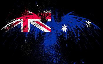 Australian Flag on eagle paint HD wallpaper