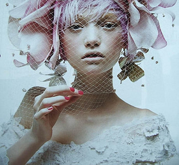 Aura of Innocence, style, white, model, veil, beautiful, lace, female HD wallpaper