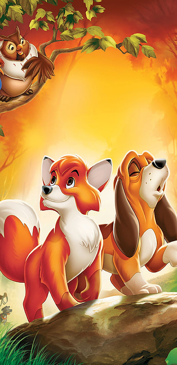 The Fox and the Hound, Cap and Capper, Iconic pair, Disney animation HD phone wallpaper