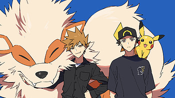 Arcanine Green Pikachu Red Pokemon HD wallpaper