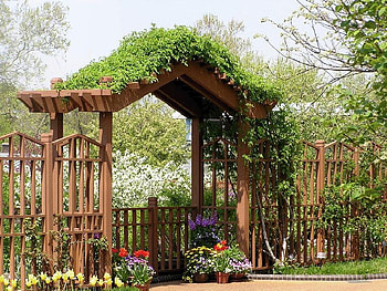 garden gate, garden, nature, arch, gate HD wallpaper