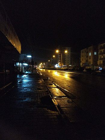 Street, sky, street_light, blue, life HD phone wallpaper