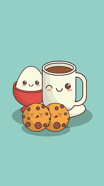Kawaii, Food , Cute designs, Playful illustrations HD phone wallpaper