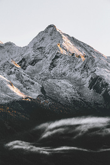 Landscape, Nature, Mountain, Vertex, Top, Snow Covered, Snowbound, Slope HD phone wallpaper